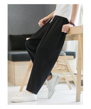 Basic style
  Pocketed
  Material composition: 75% cotton 25% flax
  Care instructions: Machine wash cold Tumble dry low
  Imported
  Product Measurements (by inches) & Size Conversion:
  M: Hip: 42.5 Bottom Length: 36.6
  L: Hip: 44.1 Bottom Length: 37
  XL: Hip: 45.7 Bottom Length: 37.4
  2XL: Hip: 47.2 Bottom Length: 37.8
  3XL: Hip: 48.8 Bottom Length: 38.2
  4XL: Hip: 50.4 Bottom Length: 38.6
  5XL: Hip: 52 Bottom Length: 39