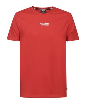 Dit klassieke T-shirt met ronde hals en korte mouwen is een super basisstuk voor je garderobe. De labelprint op de borst en het kleine, in de zijnaad genaaide label geven het shirt net dat beetje extra.