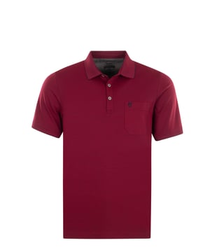 Unifarbenes Kurzarm-Shirt mit Flachstrickkragen, Knopfleiste und aufgesetzter Brusttasche. Trageangenehm und pflegeleicht.