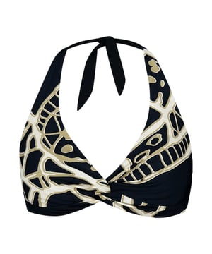 Bikini-top „Buhrn“ van Barts – Kleurrijk, comfortabel, individueel aanpasbaar: Dit halterbikini-top met opvallende all-over print brengt zomerse frisheid in het spel. Het is zonder beugels ontworpen, biedt dankzij uitneembare padding en verstelbare bandjes optimaal comfort en een flexibele pasvorm – ideaal voor stijlvolle dagen op het strand of bij het zwembad.
