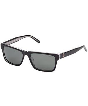 Introducing the Guess Green Polarised Lensed Shiny Black Sunglasses - a must-have for anyone who values fashion and functionality! These sunglasses feature vibrant green polarized lenses that not only look great, but also protect your eyes from harmful UV rays. With a sleek and stylish shiny black frame, these sunglasses are a statement piece that will elevate any outfit. Measuring 55X15X145, they are the perfect size for any face shape. Trust us, you won't want to leave home without them!