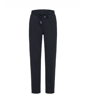 Deze SOCCX joggingbroek voor dames van het merk SOCCX completeert op een comfortabele manier elke casual look. Hij is voorzien van een biesdesign en heeft een elastische tailleband met een trekkoord. Een logo-glitterdruk siert de zijkanten. Zijsnopjes, een nepzak achterop en een authentieke used-wassing maken de modieuze look compleet.