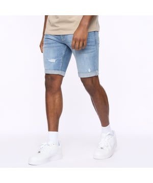 Mens Crosshatch Riptrey Abraised Denim Shorts in light wash- 5-pocket construction- Zip fly and button fastening- Ripped and distressed detailing.- 100% Cotton.  Machine washable- Ref: CH2R121868LWSTK1