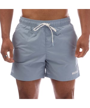Mens Hugo Haiti Contrast Logo Swim Shorts in blue.- Elastic waistband with drawstring.- Side pockets.- Back pocket.- Quick-dry material.- 100% Polyamide.- Ref: 50469312483