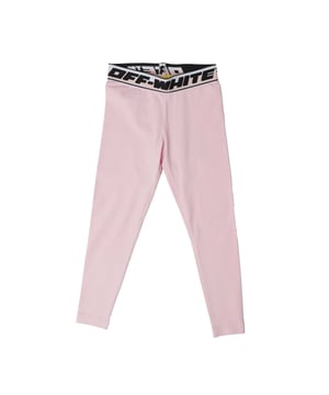 Juniors Off White Logo Band Leggings in pink black.- Elastic waistband.- Logo band print.- Slim fit.- 95% Cotton  5% Elastane.- Ref: OGCD0030013010