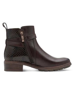 Deze Tamaris enkellaarsjes van echt leer combineren elegantie met dagelijks comfort. Dankzij de rits aan de zijkant en de Touch-It binnenzool zijn ze ideaal voor smart-casual looks en dagelijks gebruik. Belangrijkste kenmerken: Bovenwerk van hoogwaardig echt leer, handige ritssluiting aan de zijkant, zachte textielvoering en binnenzool, Touch-It voetbed past zich aan de vorm van je voet aan, hakhoogte van 35 mm voor subtiele lift, duurzame synthetische buitenzool, perfect voor zowel casual als nette outfits.