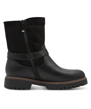 Stoer en comfortabel komen samen in deze leren winter enkellaarsjes van Tamaris. Met een stijlvolle gesp, een rits aan de zijkant, een zachte Touc-It binnenzool en een voering van bont zijn ze perfect voor de winter, comfortabel en stoer. Belangrijkste kenmerken: Bovenwerkmix van leer, textiel en synthetisch materiaal Stijlvolle gesp met ritssluiting aan de zijkant Warme voering van bont Touch-It voetbed past zich aan je voet aan Hak van 40 mm voor een comfortabele lift Duurzame synthetische buitenzool Ideaal voor winter- en casual looks