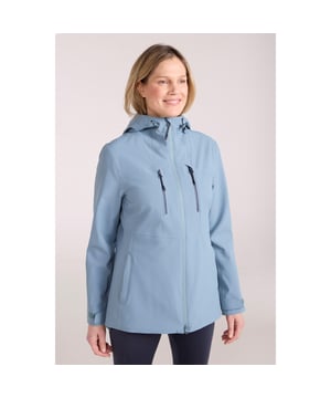 100% Polyester. Ontwerp: Logo, eenvoudig. Stoftechnologie: Ademend, Lichtgewicht, PFC-vrij, Waterdicht. Halslijn: Kapitein. Mouwtype: Met lange mouwen. Kapkenmerken: Verstelbaar, Trekkoord. Geschikt voor: Comfort. Zakken: 2 borstzakken, ritssluiting, 2 zijzakken. Bevestiging: Volledige ritssluiting. Waterdichte classificatie: 10000mm. 5000g/m²/24hrs. 6 VK: 33 in. 8 VK: 34 in. 10 VK: 35 in. 12 VK: 37 in. 14 VK: 39 in. 20 VK: 47 in. 22 VK: 50 in. 18 VK: 44 in. 16 VK: 41 in.