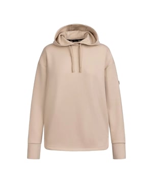 70% Polyester, 24% Viscose, 6% Elastaan. Ontwerp: Effen. Kenmerken van de capuchon: Verstelbaar, Treksnoer, Aangebrachte capuchon. Stoftechnologie: Zacht. Manchet: Aansluitend. Uitsnijding: Met capuchon. Mouwtype: Lange mouwen. Duimopeningen. Zakjes: 2 zijzakken. Sluiting: Overhead. XS: 32 in. S: 34 in. M: 36 in. L: 38 in. XL: 40 in. XXL: 42 in.
