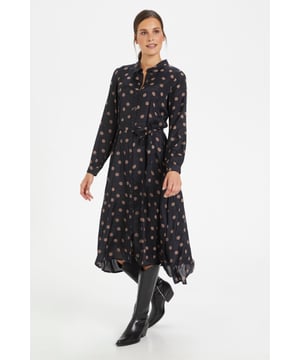 Relaxed fit,Midi lengte,Lange mouwen  Fijne was 30°, niet bleken, niet in de droger drogen, Druipnat ophangen, warm strijken max. 150° C, Droogreiniging  50% Viscose,50% Viscose (LENZING™ ECOVERO™)