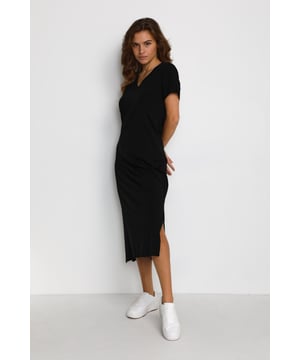 Loose fit,Midi lengte,Elleboog lengte  Wassen op 30°, niet bleken, niet in de droger drogen, Liggend laten drogen in de schaduw, koud strijken max. 110° C, Droogreiniging  95% Katoen,5% Elastaan