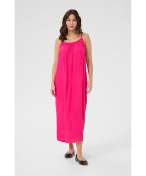 A-shape,Lange lengte,Schouder bandjes  Fijne was 30°, niet bleken, niet in de droger drogen, Druipnat ophangen in de schaduw, warm strijken max. 150° C, Droogreiniging  65% Viscose,35% Polyester