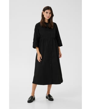 Feminine,Midi-Länge,3/4 Ärmel  Schonwäsche 30°, Nicht bleichen, Nicht im Trockner trocknen, Liegend trocken., Kalt bügeln max. 110° C, Trockenreinigung  65% Baumwolle,33% Polyester,2% Elasthan