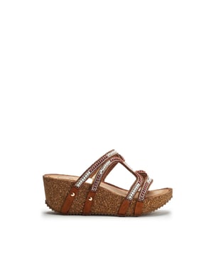 Step out this season in Sorrel, our slip on wedge heeled sandals. With secure straps and a cork style wedge heel and sole, these sandals will elevate your look.