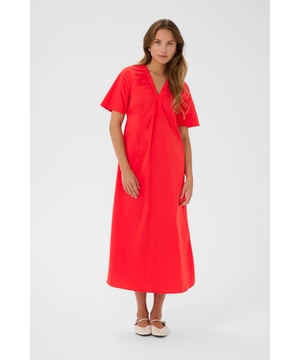 Fitted,Midi lengte,Korte mouwen  Fijne was 30°, niet bleken, niet in de droger drogen, Liggend laten drogen., koud strijken max. 110° C, Droogreiniging  65% Katoen,33% Polyester,2% Elastaan