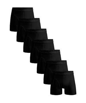 De Boxershorts/Onderbroeken van Muchachomalo zitten als gegoten en zijn gemaakt van hoogwaardig katoen. Een zachte elastische logotailleband van microvezelstof zorgt voor extra comfort. Specificaties • Normale Pasvorm • Vlakke gestikte naden voor extra comfort • Zachte Waistband met het Muchachomalo Logo Onderhoud • Wassen op 30 graden • Niet in de droger • Strijken op matig warme stand (2 stippen) Waarom Muchachomalo? Muchachomalo werkt alleen met fabrieken die BSCI en OEKO-TEX gecertificeerd zijn. Deze fabrieken hebben als doel arbeidsomstandigheden continu te verbeteren. Zij strijden voor het recht op het vormen van een vakbond, veilige werkomstandigheden en zijn tegen dwang- en kinderarbeid. Ook stellen zij consumenten en bedrijven in staat om zelf verantwoordelijke beslissingen te nemen die onze planeet beschermen voor de toekomstige generaties.