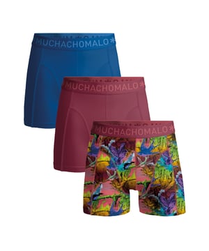 De Boxershorts/Onderbroeken van Muchachomalo zitten als gegoten en zijn gemaakt van hoogwaardig katoen. Een zachte elastische logotailleband van microvezelstof zorgt voor extra comfort. Specificaties • Normale Pasvorm • Vlakke gestikte naden voor extra comfort • Zachte Waistband met het Muchachomalo Logo Onderhoud • Wassen op 30 graden • Niet in de droger • Strijken op matig warme stand (2 stippen) Waarom Muchachomalo? Muchachomalo werkt alleen met fabrieken die BSCI en OEKO-TEX gecertificeerd zijn. Deze fabrieken hebben als doel arbeidsomstandigheden continu te verbeteren. Zij strijden voor het recht op het vormen van een vakbond, veilige werkomstandigheden en zijn tegen dwang- en kinderarbeid. Ook stellen zij consumenten en bedrijven in staat om zelf verantwoordelijke beslissingen te nemen die onze planeet beschermen voor de toekomstige generaties.