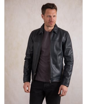 Complete any look with the clean cut Renwick Collared Leather Jacket. In a pared-back contemporary design, this jacket is crafted from premium navy nappa leather for a soft and supple feel.
Featuring a lapel collar and centre zip front for easy fastening, this is the perfect style to finish off all your smart or casual looks.