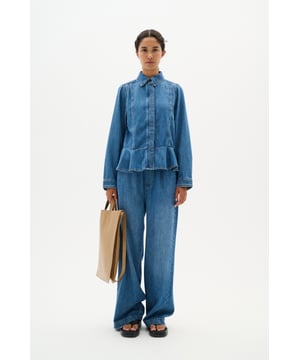 Relaxed fit,Elastische Taille,Lang,Gerade  30° waschbar, Nicht bleichen, Nicht im Trockner trocknen, Tropnass aufhängen im Schatten, Warm bügeln max. 150° C, Trockenreinigung  64% Baumwolle,36% Lyocell