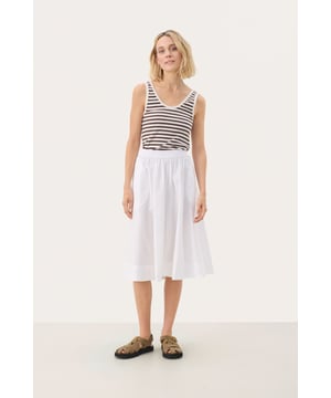 A-shape,Elastische Taille,Knielänge  Schonwäsche 30°, Nicht bleichen, Nicht im Trockner trocknen, Tropnass aufhängen im Schatten, Warm bügeln max. 150° C, Nicht trockenreinigen  100% Baumwolle (Organisch)