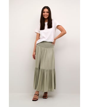 A-shape,Elastische Taille,Lang  Schonwäsche 30°, Nicht bleichen, Nicht im Trockner trocknen, Liegend trocken im Schatten, Warm bügeln max. 150° C, Professionelle Reinigung.  100% Viskose (LENZING™ ECOVERO™)