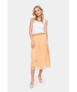 Casual fit,Elastische taille,Midi lengte  Fijne was 30°, niet bleken, niet in de droger drogen, Druipnat ophangen, koud strijken max. 110° C, Chemisch laten reinigen.  100% Polyester