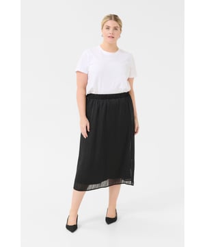 A-shape,Elastische taille,Midi lengte  Wassen op 30°, niet bleken, niet in de droger drogen, Druipnat ophangen in de schaduw, warm strijken max. 150° C,   100% Polyester