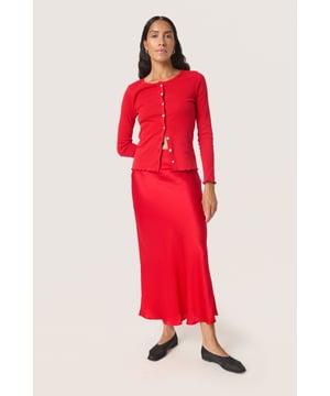 Slim fit,Elastische Taille,Midi-Länge  Schonwäsche 30°, Nicht bleichen, Nicht im Trockner trocknen, Tropnass aufhängen im Schatten, Kalt bügeln max. 110° C, Trockenreinigung  58% Viskose (LENZING™ ECOVERO™),42% Viskose