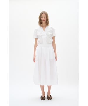 A-shape,Elastische Taille,Midi-Länge  Schonwäsche 30°, Nicht bleichen, Nicht im Trockner trocknen, Kalt bügeln max. 110° C, Nicht trockenreinigen  100% Baumwolle