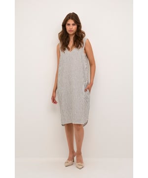 Loose fit,Knie,Mouwloos  Fijne was 30°, niet bleken, niet in de droger drogen, Druipnat ophangen in de schaduw, warm strijken max. 150° C, Droogreiniging  70% Viscose (LivaEco™),30% Linnen