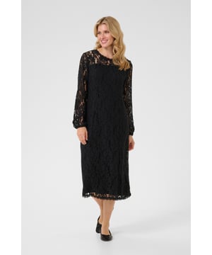 Zally,Feminine,Midi lengte,Lange mouwen  Fijne was 30°, niet bleken, niet in de droger drogen, Druipnat ophangen in de schaduw, koud strijken max. 110° C,.  60% Nylon,40% Katoen