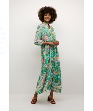 A-shape,Midi lengte,3/4 mouwen  Fijne was 30°, niet bleken, niet in de droger drogen, Druipnat ophangen in de schaduw, koud strijken max. 110° C, Chemisch laten reinigen.  100% Viscose