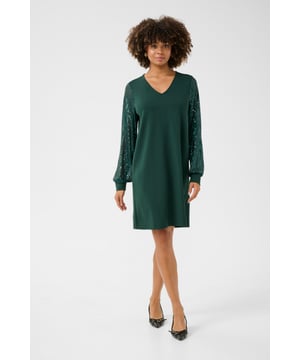A-shape,Boven de knie,Lange mouwen  Fijne was 30°, niet bleken, niet in de droger drogen, Druipnat ophangen in de schaduw, koud strijken max. 110° C, Droogreiniging  48% Modal,48% Polyester,4% Elastaan