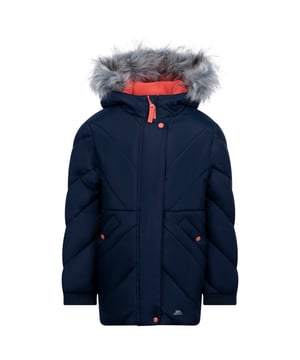 100% Polyester. Vulling: Lichtgewicht. Ontwerp: Logo, Quilted. Stoftechnologie: Duurzaam, Isolerend. Manchet: Pasvorm, Jersey, Zacht gebonden. Halslijn: Kapitein. Mouwtype: Met lange mouwen. Kenmerken van de kap: Nepbont, gekweekt op de kap. Zakken: 2 Zijzakken, met knoopsluiting. Bevestiging: Volledige ritssluiting. 11-12 jaar: 31 in. 3-4 jaar: 22 in. 5-6 jaar: 24 in. 7-8 jaar: 26 in. 9-10 jaar: 28 in.