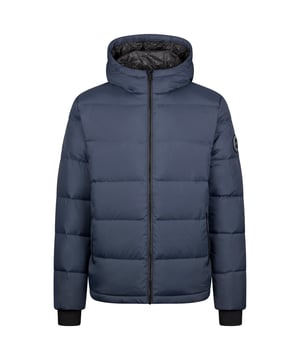 Füllung: Daunen. Design: Unifarben, Ärmelaufnäher. Mit Kapuze. Bündchen: Innen gerippt. Langärmlig. Wattiert. Kapuzenmerkmale: Aufnähen. Taschenart: Zwei Seitentaschen. Durchgehender Reißverschluss. XS: 88,9 cm. S: 93,98 cm. M: 102 cm. L: 109 cm. XL: 116,84 cm. XXL: 121,92 cm.