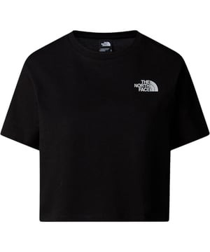 The North Face Women's Simple Dome Cropped Top T-Shirt is a casual, short-sleeved tee perfect for the spring and summer seasons. Made from comfortable cotton material, this pullover shirt features a crew neck and a cropped fit for a stylish look. With its regular fit and stretchy design, this tee from The North Face is easy to care for with machine washable instructions, making it a practical and fashionable choice for any woman's wardrobe.