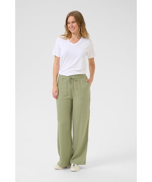 Relaxed fit,Hohe Taille,Lang,Weite leg  Schonwäsche 30°, Nicht bleichen, Nicht im Trockner trocknen, Tropnass aufhängen im Schatten, Warm bügeln max. 150° C, Trockenreinigung  70% Viskose (LivaEco™),30% Leinen