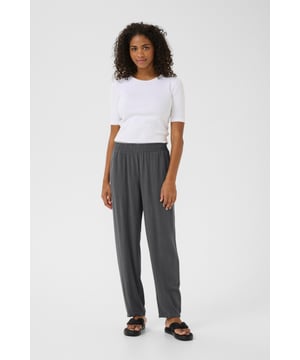 Regular fit,Hoge taille,Enkel lengte,Straight  Fijne was 30°, niet bleken, niet in de droger drogen, Druipnat ophangen in de schaduw, koud strijken max. 110° C, Droogreiniging  70% Viscose,30% Linnen
