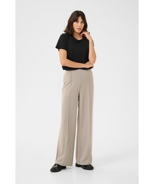 Slim fit,Elastische taille,Lange lengte,Straight  Fijne was 30°, niet bleken, niet in de droger drogen, Druipnat ophangen in de schaduw, koud strijken max. 110° C, Droogreiniging  96% Polyester,4% Elastaan