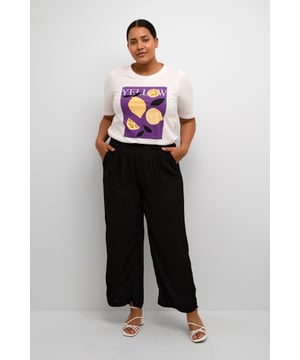 Loose fit,Elastische taille,7/8 lengte,Relaxed  Fijne was 30°, niet bleken, niet in de droger drogen, Liggend laten drogen in de schaduw, koud strijken max. 110° C,.  100% Viscose (LENZING™ ECOVERO™)