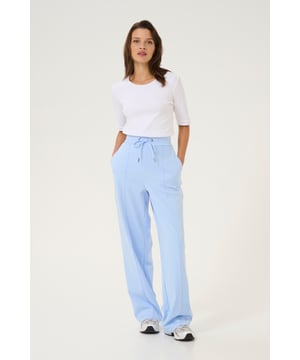 Regular fit,Elastische taille,Lange lengte,Relaxed  Wassen op 30°, niet bleken, niet in de droger drogen, Druipnat ophangen in de schaduw, koud strijken max. 110° C, Droogreiniging  76% Polyester (Gerecycled),20% Viscose,4% Elastaan