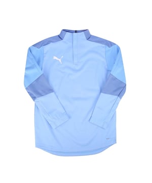Juniors Puma Final Training Rain Top in blue.- Long sleeves.- 1-4-zip fastening.- Elasticated cuffs.- Puma Cat logo.- Water-repellent.- Lightweight & breathable.- 100% polyester with 100% PU membrane 2nd layel.- Ref: 65658518Y18