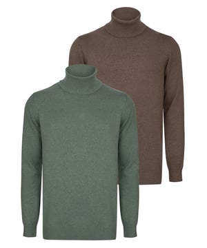 Felix Hardy vereint Eleganz und Komfort mit diesem Herren-Rollkragenpullover Set. Aus 100% Baumwolle gefertigt, bietet er ein natürliches und angenehmes Tragegefühl dank des weichen und strapazierfähigen Stoffes. Der Pullover zeichnet sich durch ein klassisches Rollkragen-Design aus, das einen zeitlosen und vielseitigen Look bietet, der für verschiedene Anlässe geeignet ist. Dieser Pullover ist für ganztägigen Komfort ausgelegt, dank seiner flexiblen Struktur und bequemen Passform. Er lässt sich mühelos mit Jeans, Hosen oder Chinos kombinieren und ist ideal für den täglichen Gebrauch.  Pflegehinweise umfassen Handwäsche oder Maschinenwäsche in kaltem Wasser, Bügeln bei niedriger Temperatur und Vermeidung von Bleichmittel oder chemischer Reinigung. Mit sorgfältiger Liebe zum Detail und hochwertigen Materialien gefertigt, bietet der Herren-Rollkragenpullover von Felix Hardy sowohl Eleganz als auch Komfort und wird zu einem vielseitigen Kleidungsstück in Ihrer Garderobe für die gesamte Saison.