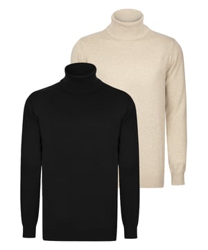Felix Hardy vereint Eleganz und Komfort mit diesem Herren-Rollkragenpullover Set. Aus 100% Baumwolle gefertigt, bietet er ein natürliches und angenehmes Tragegefühl dank des weichen und strapazierfähigen Stoffes. Der Pullover zeichnet sich durch ein klassisches Rollkragen-Design aus, das einen zeitlosen und vielseitigen Look bietet, der für verschiedene Anlässe geeignet ist. Dieser Pullover ist für ganztägigen Komfort ausgelegt, dank seiner flexiblen Struktur und bequemen Passform. Er lässt sich mühelos mit Jeans, Hosen oder Chinos kombinieren und ist ideal für den täglichen Gebrauch.  Pflegehinweise umfassen Handwäsche oder Maschinenwäsche in kaltem Wasser, Bügeln bei niedriger Temperatur und Vermeidung von Bleichmittel oder chemischer Reinigung. Mit sorgfältiger Liebe zum Detail und hochwertigen Materialien gefertigt, bietet der Herren-Rollkragenpullover von Felix Hardy sowohl Eleganz als auch Komfort und wird zu einem vielseitigen Kleidungsstück in Ihrer Garderobe für die gesamte Saison.