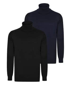 Felix Hardy vereint Eleganz und Komfort mit diesem Herren-Rollkragenpullover Set. Aus 100% Baumwolle gefertigt, bietet er ein natürliches und angenehmes Tragegefühl dank des weichen und strapazierfähigen Stoffes. Der Pullover zeichnet sich durch ein klassisches Rollkragen-Design aus, das einen zeitlosen und vielseitigen Look bietet, der für verschiedene Anlässe geeignet ist. Dieser Pullover ist für ganztägigen Komfort ausgelegt, dank seiner flexiblen Struktur und bequemen Passform. Er lässt sich mühelos mit Jeans, Hosen oder Chinos kombinieren und ist ideal für den täglichen Gebrauch.  Pflegehinweise umfassen Handwäsche oder Maschinenwäsche in kaltem Wasser, Bügeln bei niedriger Temperatur und Vermeidung von Bleichmittel oder chemischer Reinigung. Mit sorgfältiger Liebe zum Detail und hochwertigen Materialien gefertigt, bietet der Herren-Rollkragenpullover von Felix Hardy sowohl Eleganz als auch Komfort und wird zu einem vielseitigen Kleidungsstück in Ihrer Garderobe für die gesamte Saison.
