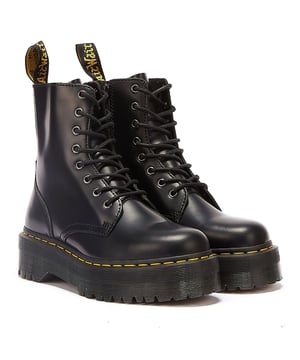 The Jadon from Dr. Martens is an 8-eyelet platform boot. Boasting the Polished Smooth leather and completed with all the characteristic features associated with Dr. Martens boots as grooved sides, contrast yellow welt stitching and AirWair™ heel-loop.