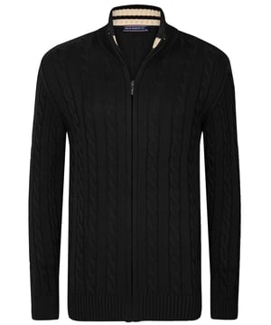 Der Herren-Stehkragenpullover mit Zopfmuster von Felix Hardy vereint Stil und Komfort mühelos. Das Zopfmuster verleiht einen klassischen Touch und spiegelt Felix Hardys Engagement für hochwertige Handwerkskunst und zeitgenössisches Design wider. Ideal für den täglichen Gebrauch, bietet dieser Pullover sowohl Wärme als auch Atmungsaktivität und eignet sich hervorragend für Lagenlooks bei kühlerem Wetter oder in Übergangszeiten. Der Stehkragen verstärkt das anspruchsvolle Erscheinungsbild und ist perfekt für verschiedene Anlässe, von legeren Ausflügen bis hin zu gehobeneren Veranstaltungen. Kombinieren Sie ihn mit Jeans oder Chinos für ein smart-casual Ensemble oder tragen Sie ihn über einem Hemd für zusätzliche Wärme und Stil. Erhältlich in verschiedenen Farben, um unterschiedliche Vorlieben zu erfüllen, und pflegeleicht durch maschinenwaschbare Eigenschaften.