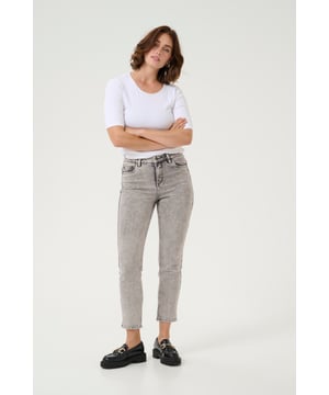 Slim fit,Hoge taille,Enkel lengte,Slim  Wassen op 30°, niet bleken, niet in de droger drogen, Druipnat ophangen in de schaduw, warm strijken max. 150° C, Droogreiniging  61% Katoen,28% Polyester,10% Viscose,1% Elastaan