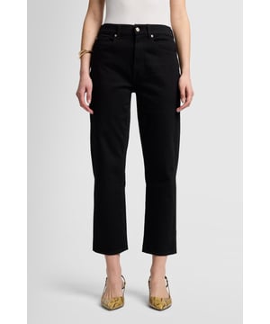 Dames  De Modern Straight jeans passen perfect bij puntige laarzen of strakke hakken. Deze kenmerkende stijl in klassiek zwart heeft een rechte snit en een middelhoge taille. De jeans van 7 For All Mankind zijn gemaakt van hoogwaardige stoffen.