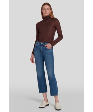 Dames  De Logan Stovepipe in true-blue denim is een van onze all-time favourites. Deze jeans met hoge taille heeft een comfortabele pasvorm en een ingekorte zoom. Hij past goed bij zowel sneakers als loafers. Combineer met een strak gebreid truitje voor een verfijnde look. De jeans van 7 For All Mankind zijn gemaakt van premium stoffen.